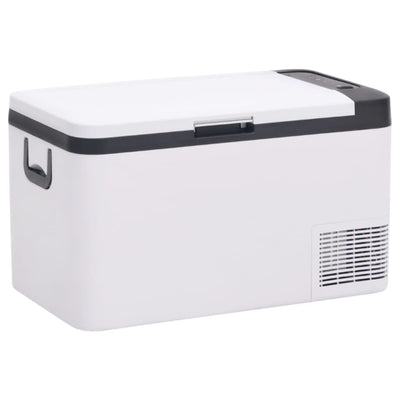 Vidaxl koelbox met handvat 25 l pp pe zwart en wit