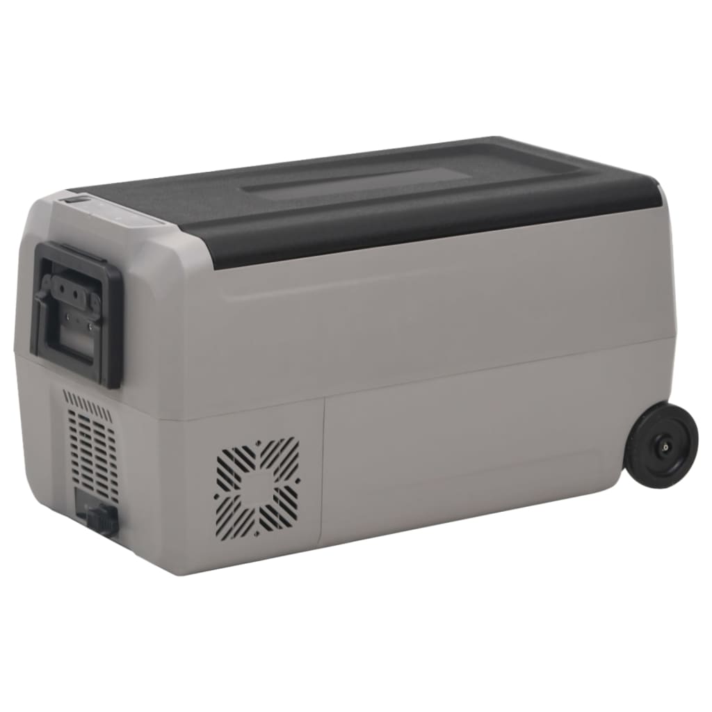 Vidaxl koelbox met wielen en handvat 36 l polypropeen zwart en grijs