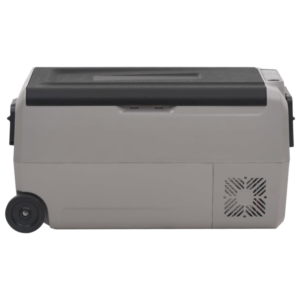 Vidaxl koelbox met wielen en handvat 36 l polypropeen zwart en grijs