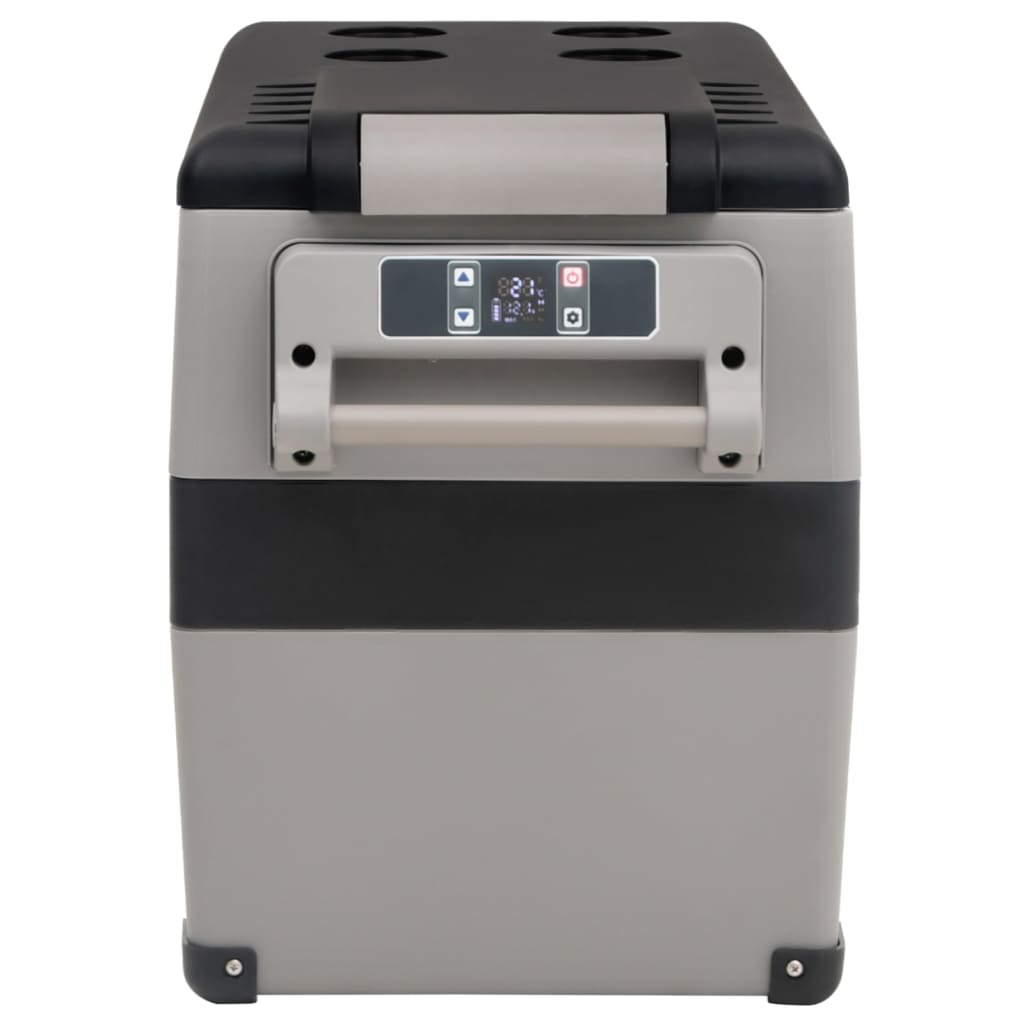 Vidaxl koelbox met handvat 35 l pp pe zwart en wit