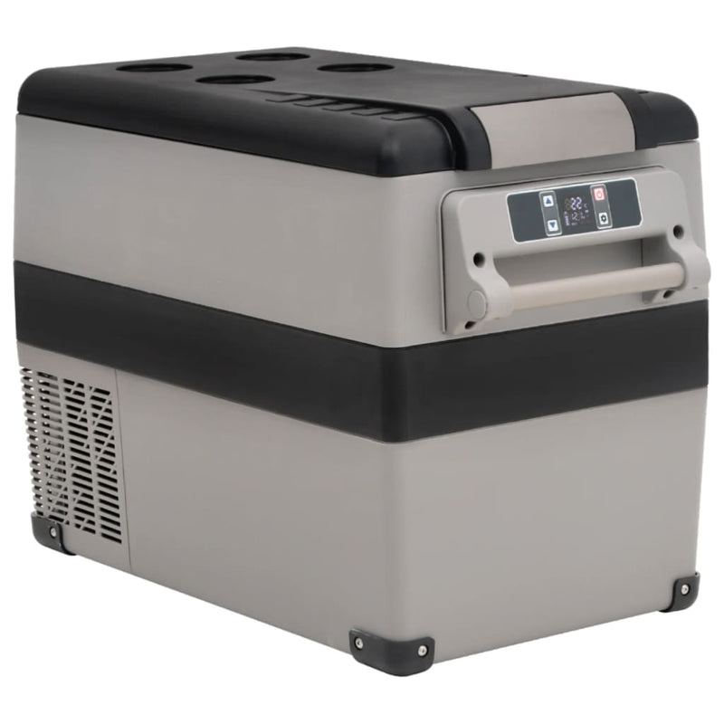 VidaXL Koelbox met handvat 45 L PP PE zwart en wit