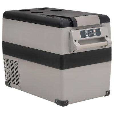 Vidaxl koelbox met handvat 55 l pp pe zwart en grijs