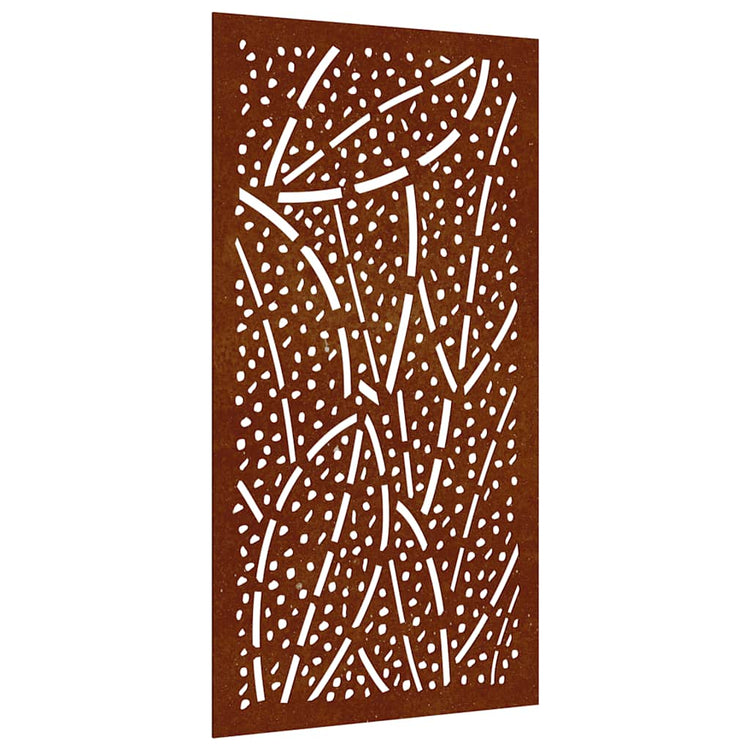 Vidaxl wanddecoratie tuin bladontwerp 105x55 cm cortenstaal