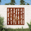 Vidaxl wanddecoratie tuin bamboe-ontwerp 55x55 cm cortenstaal