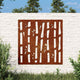 Vidaxl wanddecoratie tuin bamboe-ontwerp 55x55 cm cortenstaal