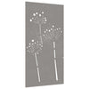 Vidaxl wanddecoratie tuin bloemenontwerp 105x55 cm cortenstaal