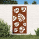 Vidaxl wanddecoratie tuin bladontwerp 105x55 cm cortenstaal