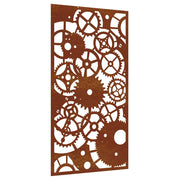 Vidaxl wanddecoratie tuin tandwielontwerp 105x55 cm cortenstaal - afbeelding 2