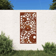Vidaxl wanddecoratie tuin tandwielontwerp 105x55 cm cortenstaal - afbeelding 1