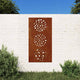 Vidaxl wanddecoratie tuin bladontwerp 105x55 cm cortenstaal