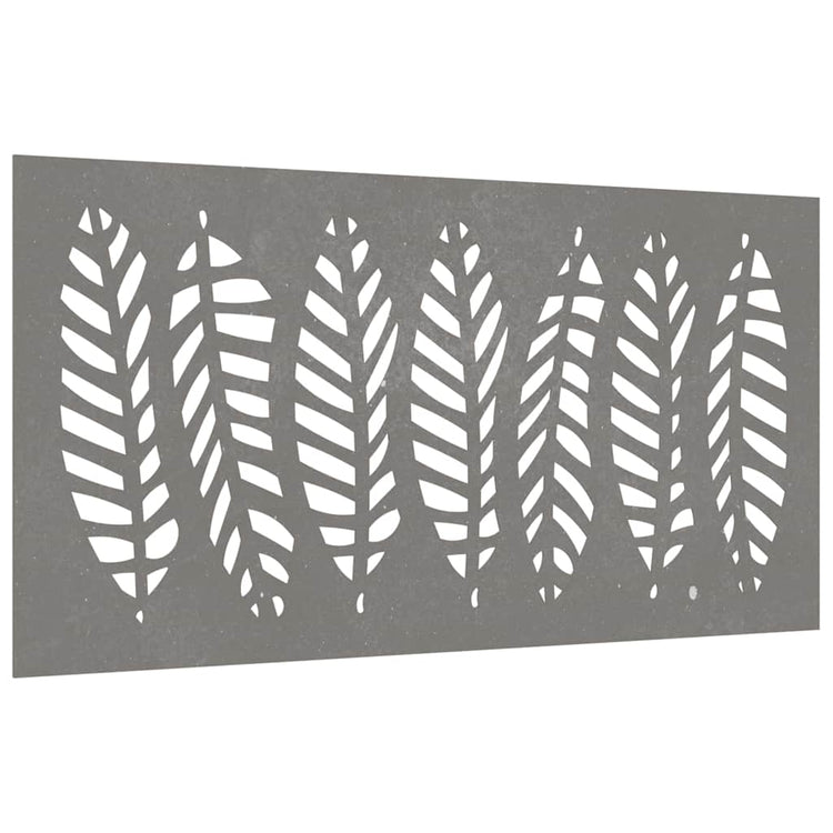 Vidaxl wanddecoratie tuin bladontwerp 105x55 cm cortenstaal