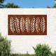 Vidaxl wanddecoratie tuin bladontwerp 105x55 cm cortenstaal