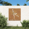 Vidaxl wanddecoratie tuin balletdanserontwerp 55x55 cm cortenstaal
