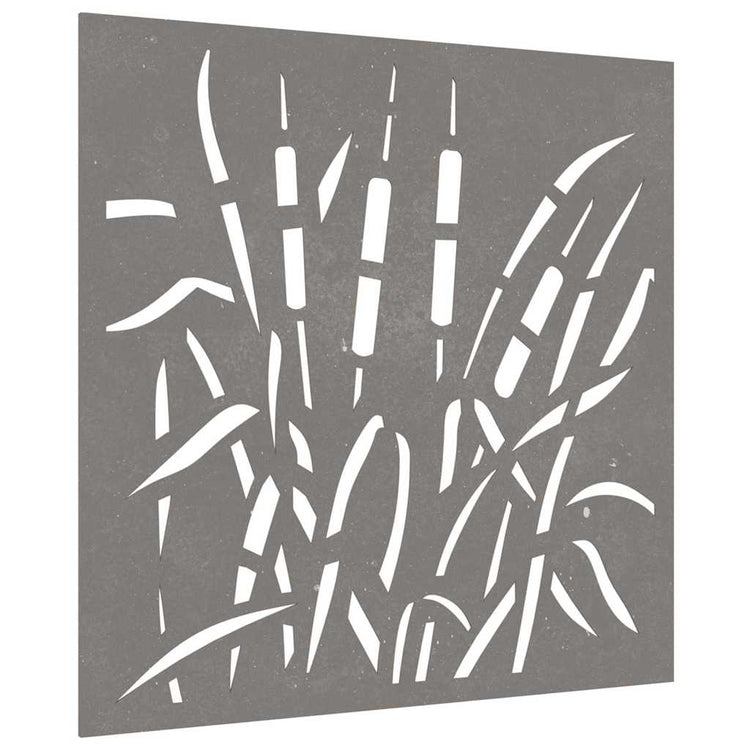 Vidaxl wanddecoratie tuin grasontwerp 55x55 cm cortenstaal