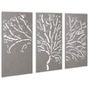 Vidaxl 3-delige tuindecoratieset boomontwerp 105x55 cm cortenstaal