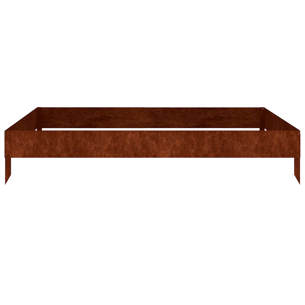 Vidaxl plantenbak verhoogd 100x100x18,5 cm cortenstaal