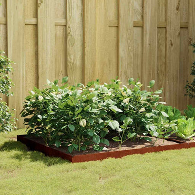Vidaxl plantenbak verhoogd 100x100x18,5 cm cortenstaal