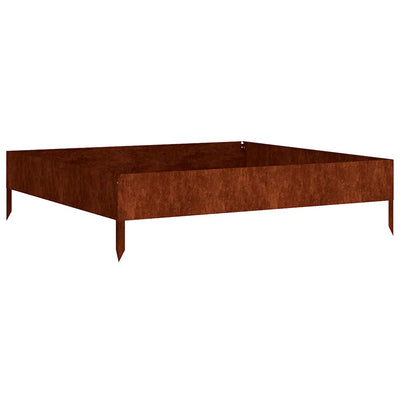 Vidaxl plantenbak verhoogd 100x100x26 cm cortenstaal