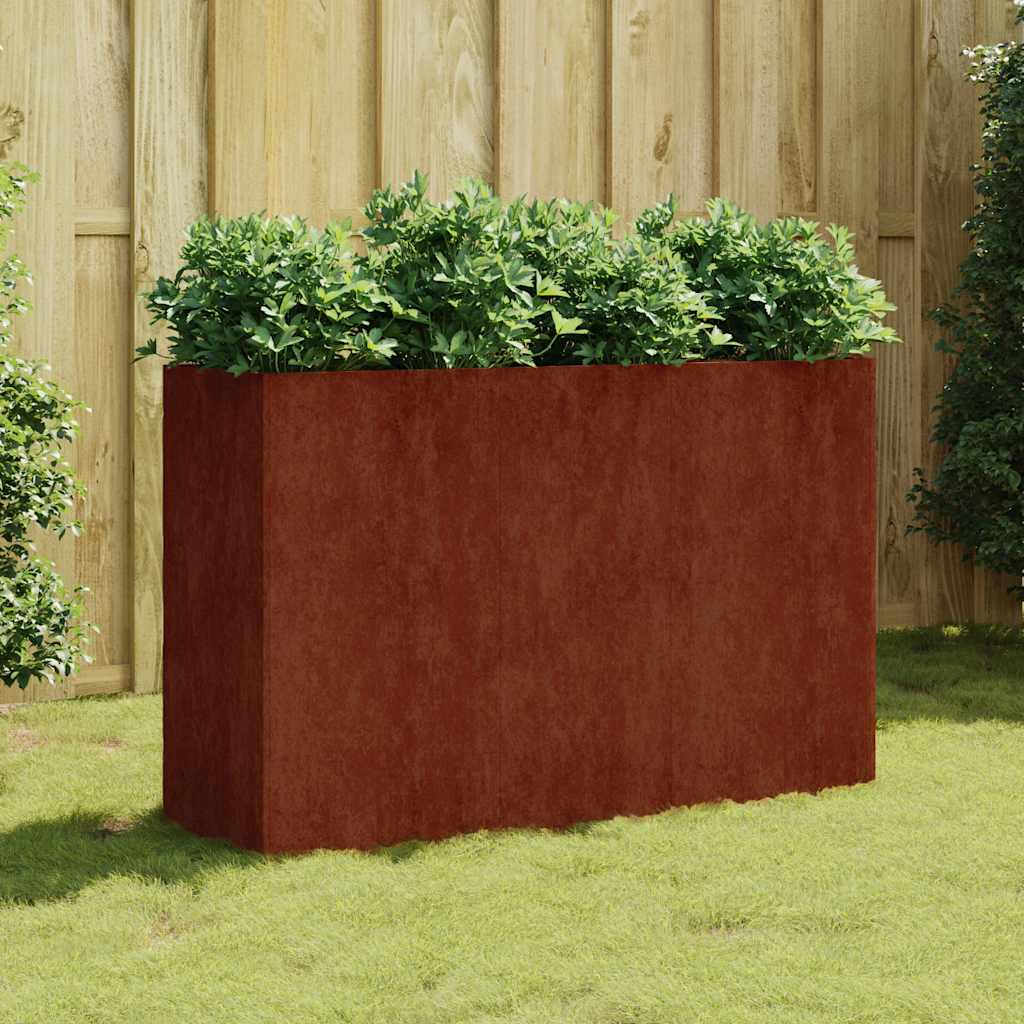 Vidaxl plantenbak verhoogd 120x40x80 cm cortenstaal
