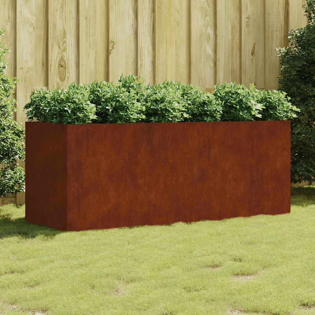 Vidaxl plantenbak verhoogd 200x80x80 cm cortenstaal