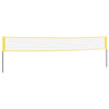 Vidaxl badmintonnet 600x155 cm pe-stof geel en zwart