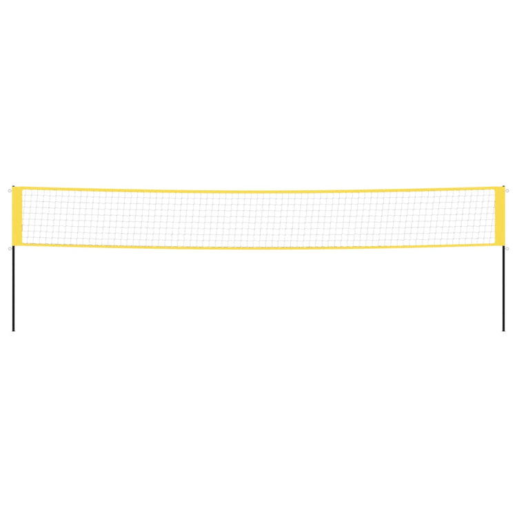 Vidaxl badmintonnet 600x155 cm pe-stof geel en zwart