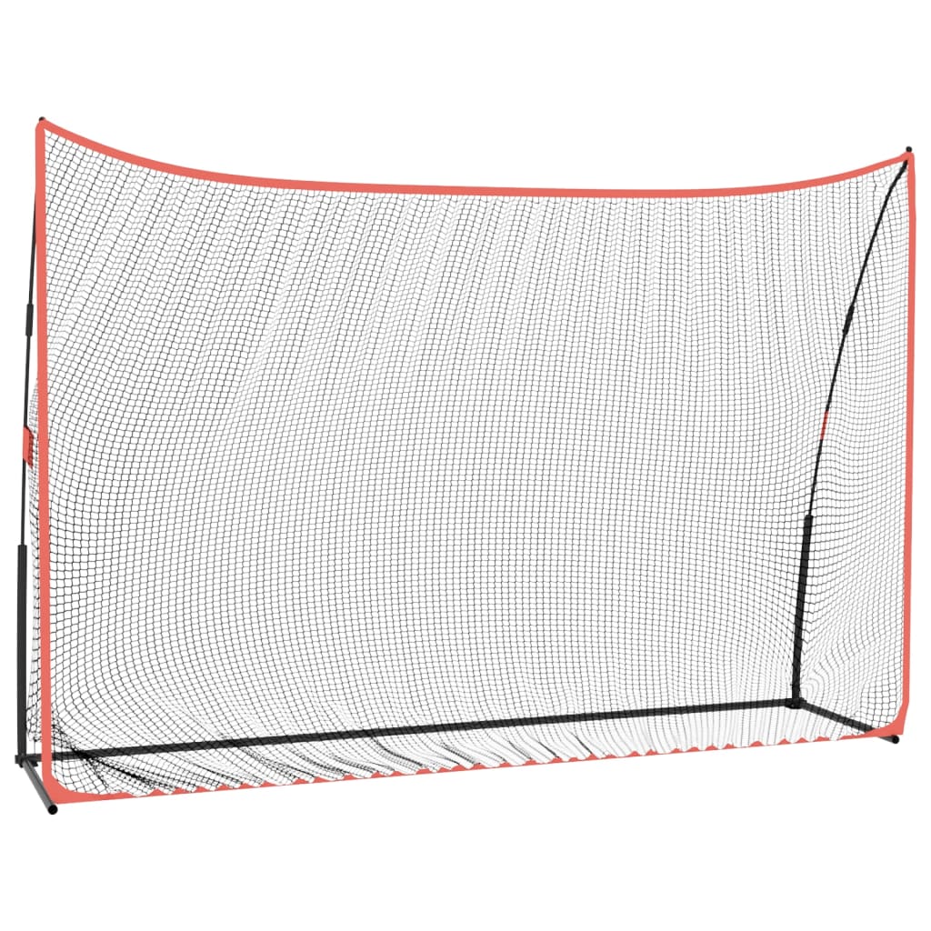 VidaXL Golftrainingsnet 305x91x213 cm polyester zwart en rood