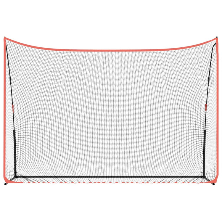 Vidaxl golftrainingsnet 305x91x213 cm polyester zwart en rood