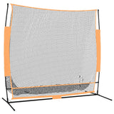 Vidaxl golftrainingsnet 215x107x216 cm polyester zwart en oranje - afbeelding 2