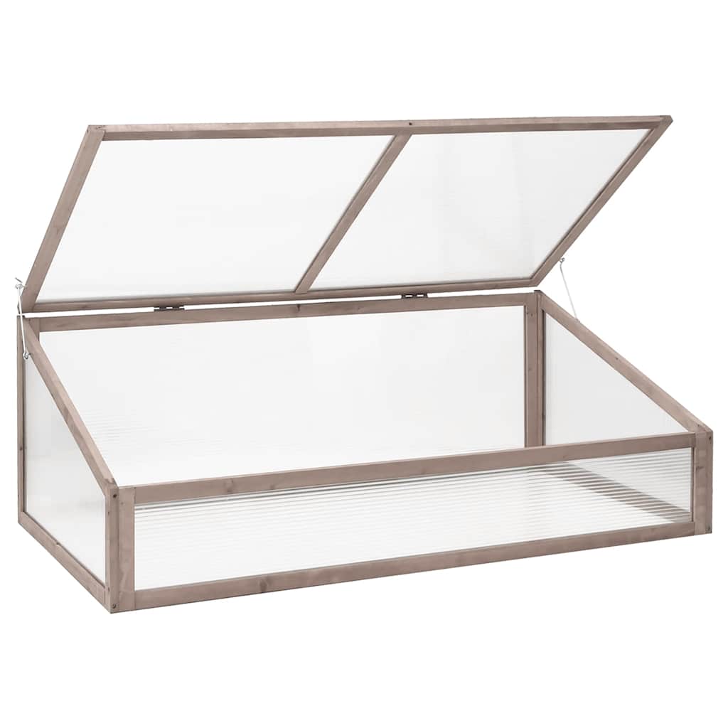 Vidaxl broeikas 110x56x39 cm vurenhout grijs