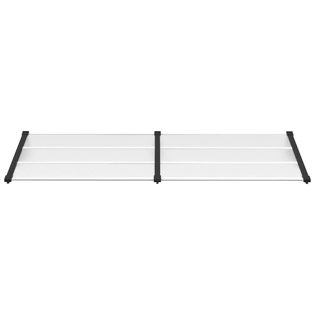 Vidaxl deurluifel 239x90 cm polycarbonaat zwart en transparant