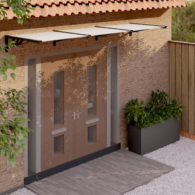 Vidaxl deurluifel 297,5x90 cm polycarbonaat zwart en transparant