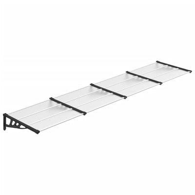 Vidaxl deurluifel 396x90 cm polycarbonaat zwart en transparant