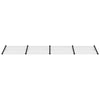 Vidaxl deurluifel 396x90 cm polycarbonaat zwart en transparant