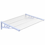 Vidaxl deurluifel 122x90 cm polycarbonaat grijs en transparant - afbeelding 2