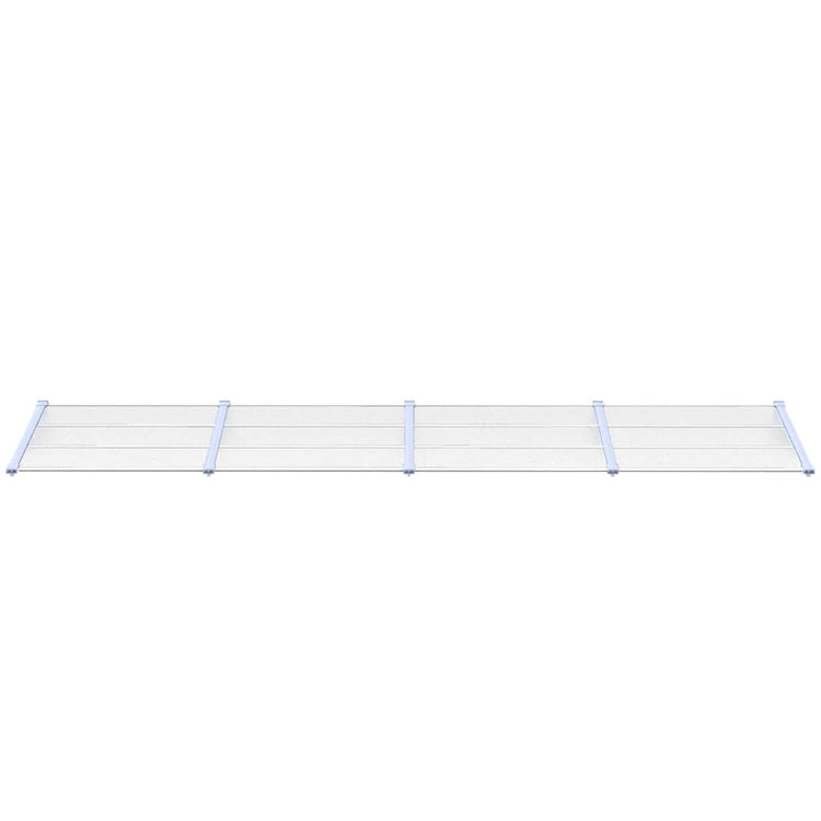Vidaxl deurluifel 396x90 cm polycarbonaat grijs en transparant