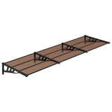 Vidaxl deurluifel 297,5x90 cm polycarbonaat zwart - afbeelding 2