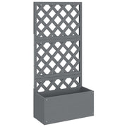 Vidaxl plantenbakken met latwerk 2 st 65x33x135 cm hkc grijs - afbeelding 3
