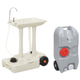 VidaXL Kampeerwasbak en watertankset draagbaar - afbeelding 1