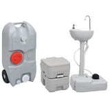 VidaXL Campingtoilet en wasbak met watertank - afbeelding 1
