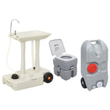 VidaXL Campingtoilet en wasbak met watertank - afbeelding 1