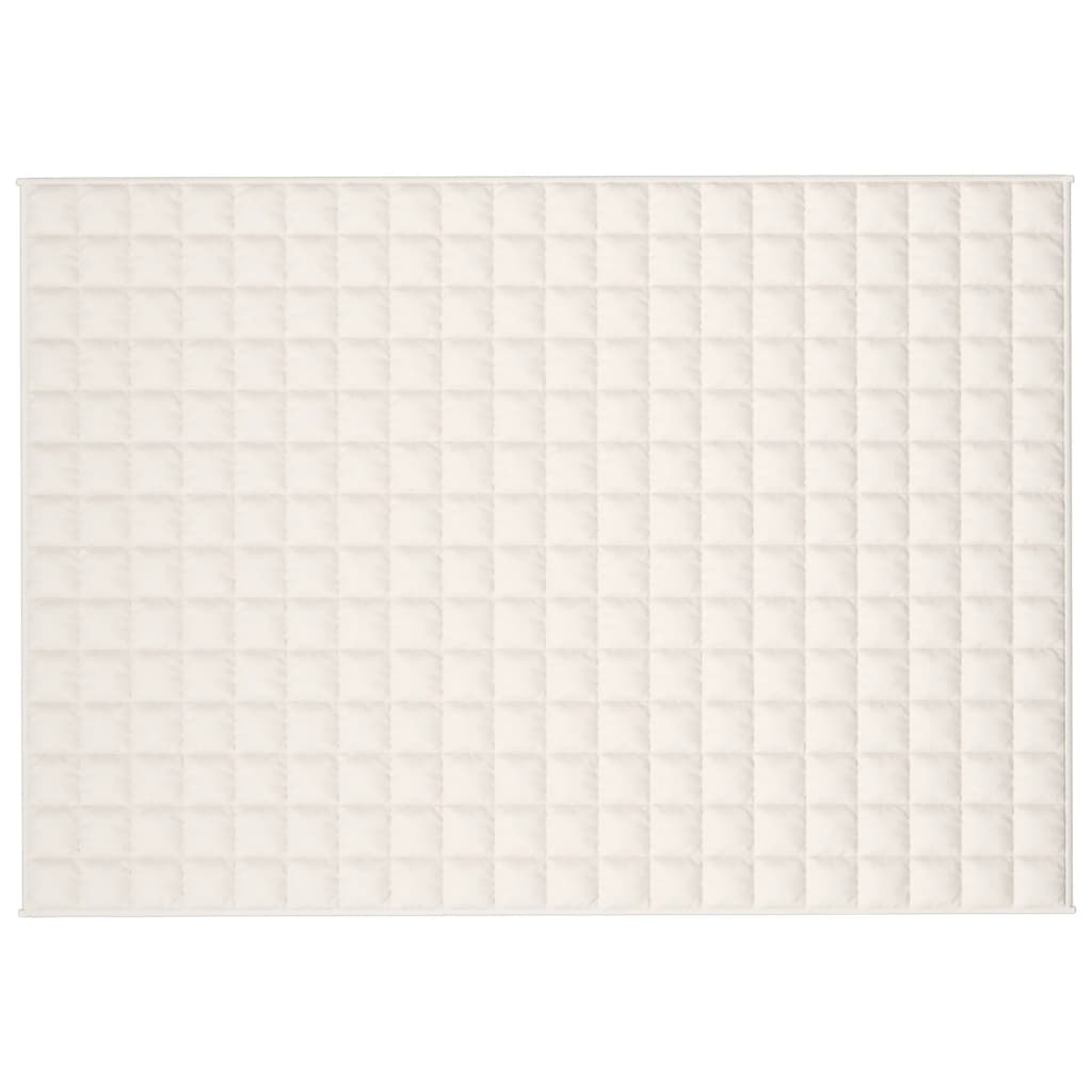 Vidaxl verzwaringsdeken 135x200 cm 6 kg stof lichtcrèmekleurig