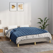 Vidaxl verzwaringsdeken 152x203 cm 11 kg stof blauw - afbeelding 1