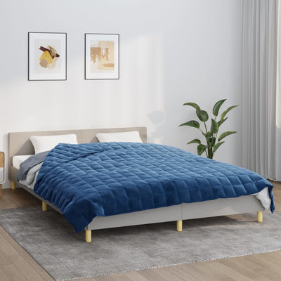 Vidaxl verzwaringsdeken 200x220 cm 9 kg stof blauw