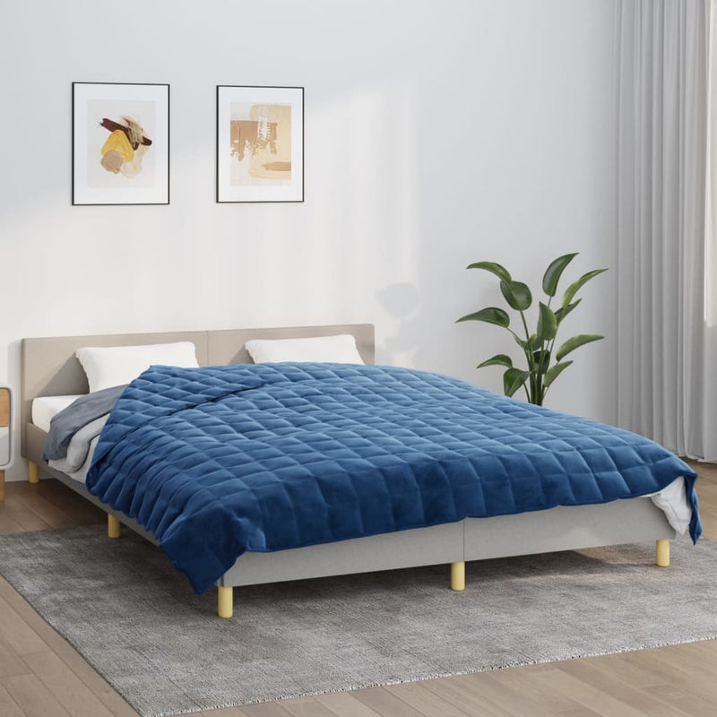 Vidaxl verzwaringsdeken 200x220 cm 9 kg stof blauw