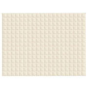 Vidaxl verzwaringsdeken 152x203 cm 7 kg stof lichtcrèmekleurig - afbeelding 3