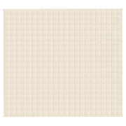 Vidaxl verzwaringsdeken 200x220 cm 9 kg stof lichtcrèmekleurig - afbeelding 3