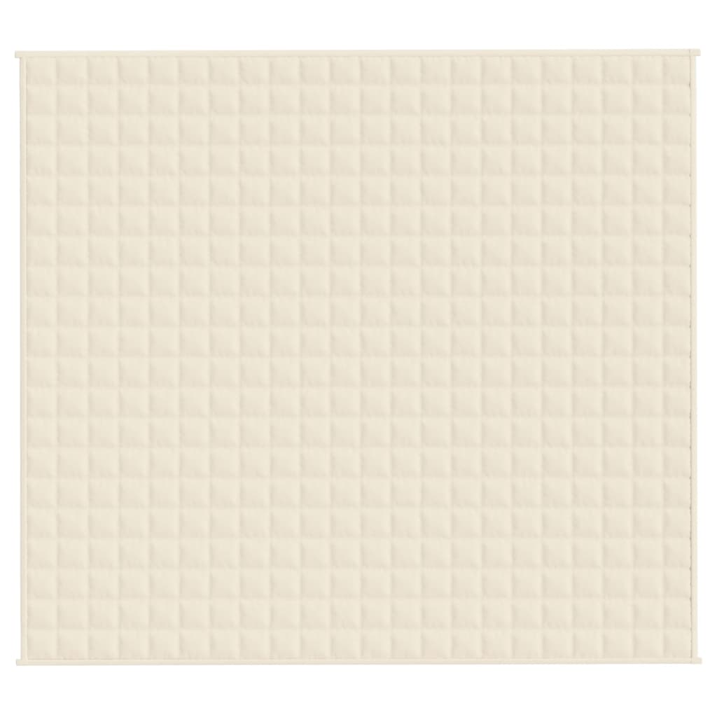 Vidaxl verzwaringsdeken 200x230 cm 9 kg stof lichtcrèmekleurig