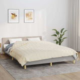 Vidaxl verzwaringsdeken 220x240 cm 15 kg stof lichtcrèmekleurig - afbeelding 1