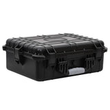 Vidaxl flightcase draagbaar 52x40x19 cm pp zwart - afbeelding 1